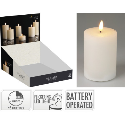 Ljus LED vitt 7,5x10 cm timer