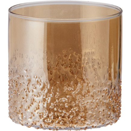 Ljushållare Lykta Mönstrat Glas 10 cm