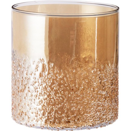 Ljushållare Lykta Mönstrat Glas 14 cm