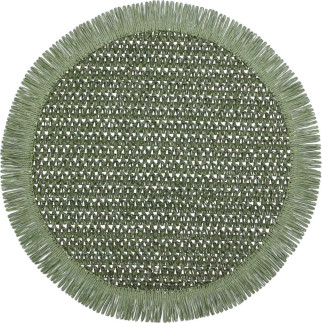 Underlägg Runt Grön Fransar 38 cm