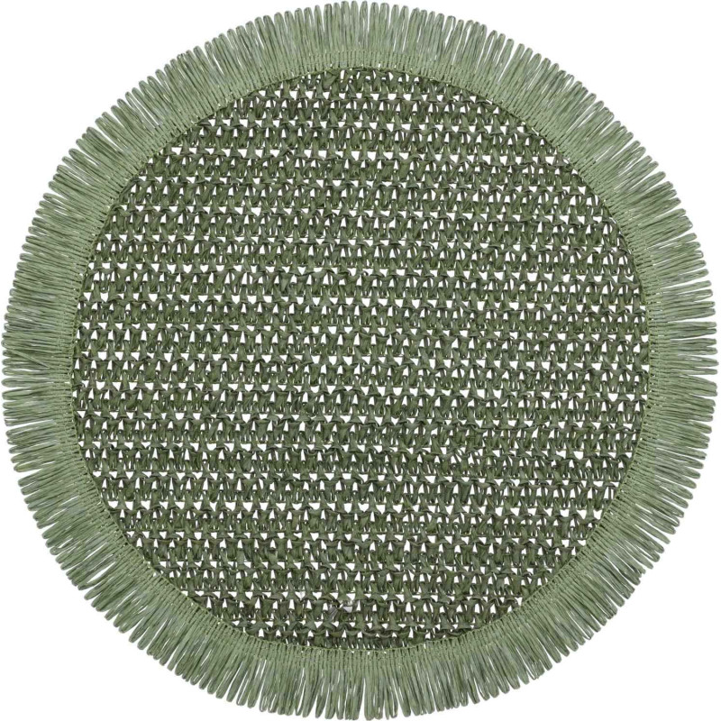 Underlägg Runt Grön Fransar 38 cm 