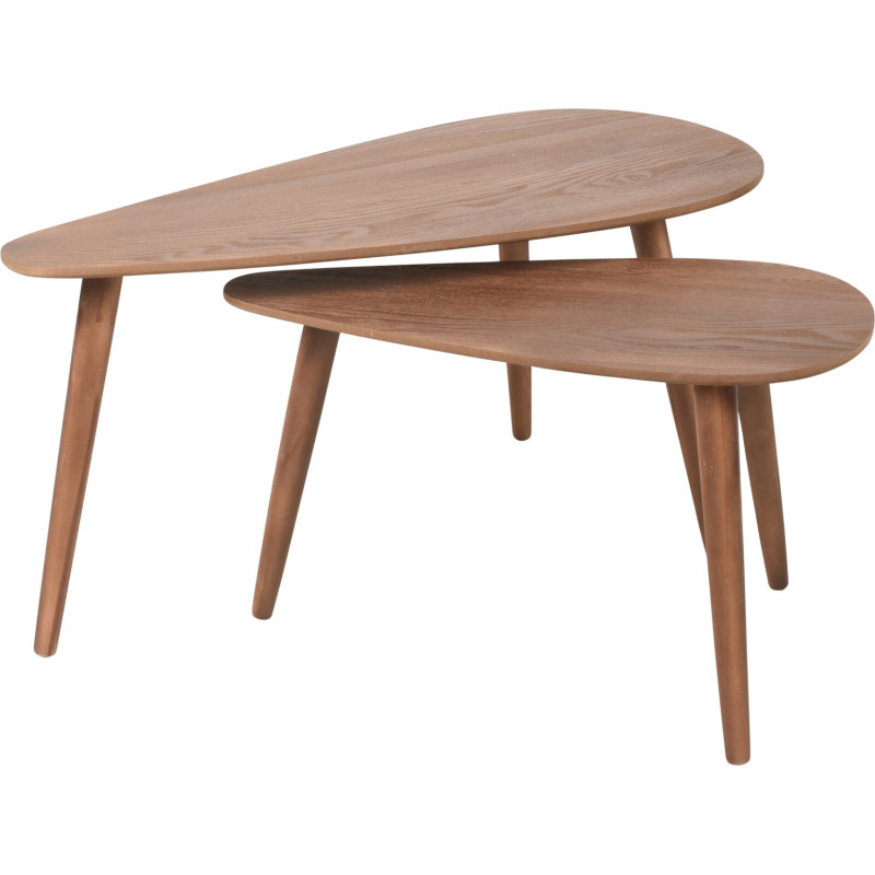 Bord Sidobord Satsbord 2 delar Valnöt Bord Sidobord Satsbord 2 delar Valnöt