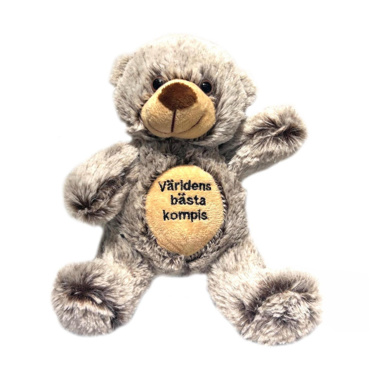 Nalle Världens bästa kompis Grå 20 cm