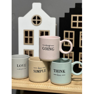 Mugg Blå Think Less 35 cl