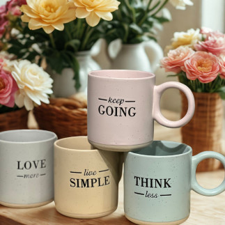 Mugg Blå Think Less 35 cl