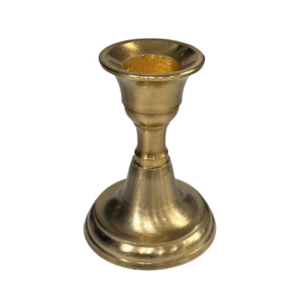 Ljusstake Metall Guld 8 cm