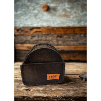 Glasunderlägg Filt 12-pack Svart