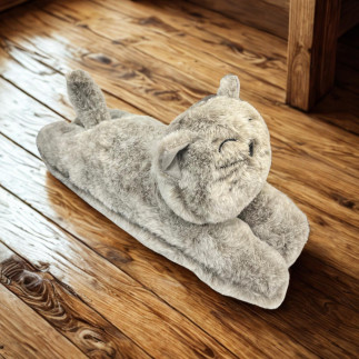 Dörrstopp Dekoration Katt Grå