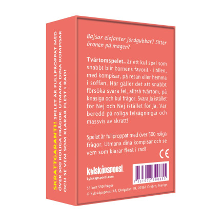 Spel "Tvärtomspelet" Sällskapsspel