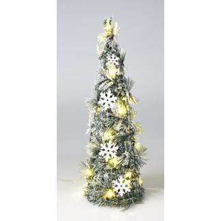 Julkon med Snö LED-belysning Belysning Timer 40 cm