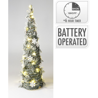Julkon med Snö LED-belysning Belysning Timer 60 cm