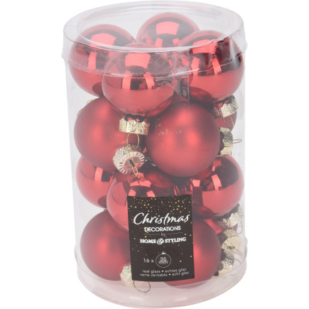 Julgranskulor Röda 16-pack