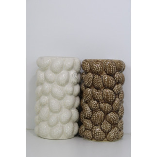 Vas Keramik Vit Kottar 28 cm