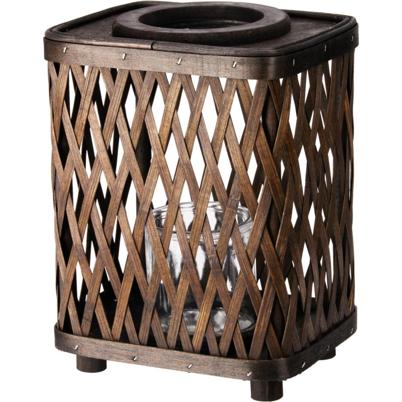 Lykta Natur Mörkbrun Bambu 24 cm Lykta Natur Mörkbrun Bambu 24 cm