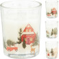 Ljus Glaskopp Jul Hus 6,5 cm
