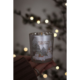 Majas Cottage Lykta Jul Driving home for christmas 7x8 cm