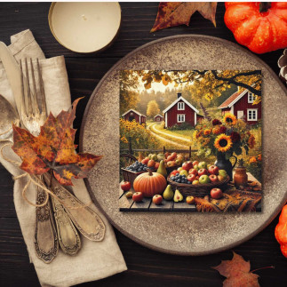 Servetter Skördebord 20-pack