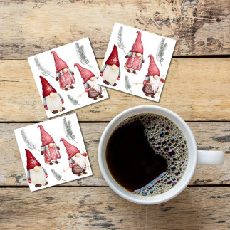 Kaffeservetter Julvätte familj 20-pack