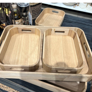 Bricka 3-set Valnöt 