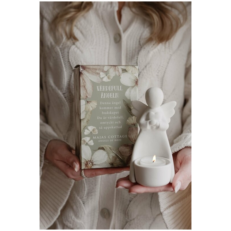 Majas Cottage Ängel Ljushållare Värdefull Gåvobox 