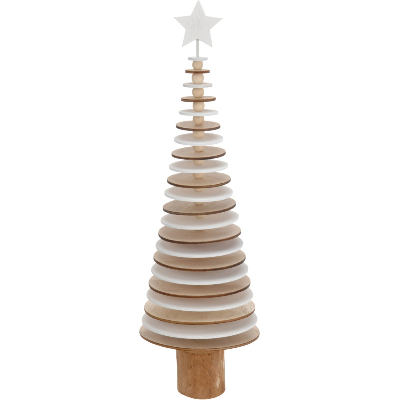 Julgran Gran Trä Mönstrad Slät 40 cm