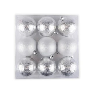 Julgranskulor Silver små 9-pack
