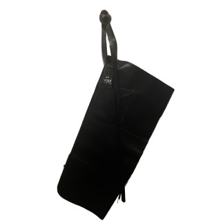 Skinnförkläde Midjemodell Skinn svart förkläde