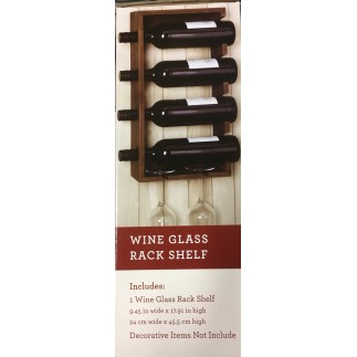 Vinställ Trä för 4 flaskor brunt