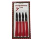 Kräftknivar skaldjur metall röda 4-pack