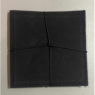 Glasunderlägg grå läderlook 4-pack