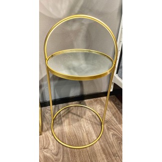 Bord glas/metall  Guld H71 cm