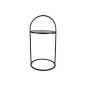 Bord glas/metall  Svart H71 cm