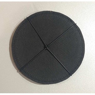 Glasunderlägg Runda grå/brun läderlook 4-pack