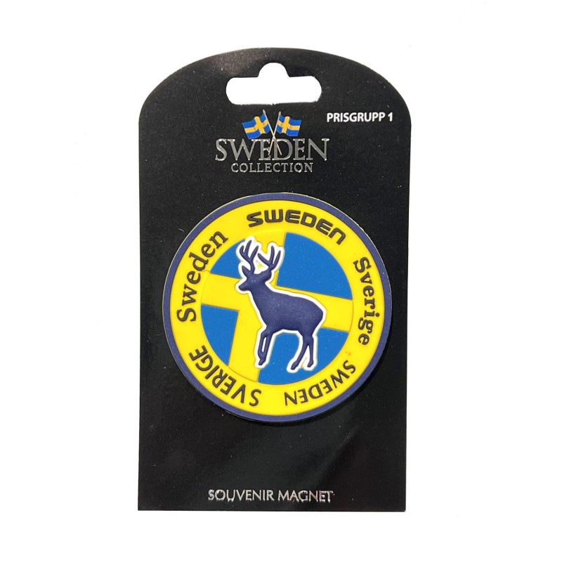 Magnet Souvenir Flagga Sverige Hjort Magnet Souvenir Flagga Sverige Hjort