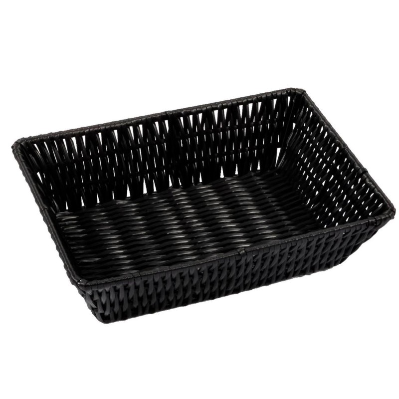 Brödkorg Korg svart flätad 19x26 cm