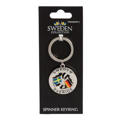 Nyckelring Souvenir Spinner Flagga Sverige Tyskland