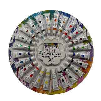 Målarset Färg Akryl 24x12 ml