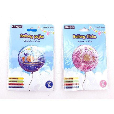 Ballong Flicka Rosa 45 cm