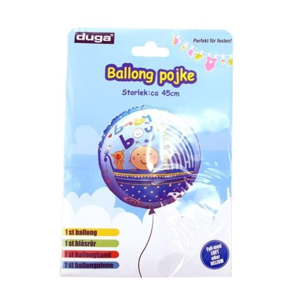Ballong Pojke Blå 45 cm