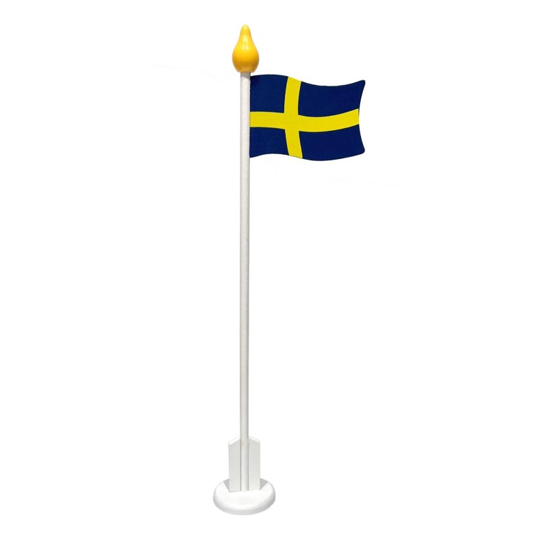 Bordsflagga 30 cm trä flagga Sverige Bordsflagga 30 cm trä flagga Sverige