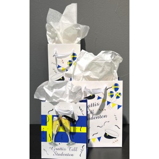 Presentpåse Student Flaska 35x12 cm