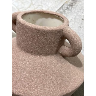 Urna Vas med handtag Beige 12 cm