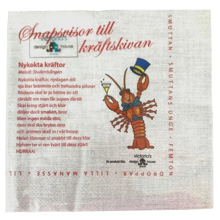 Servetter Kräftskiva Snapsvisor