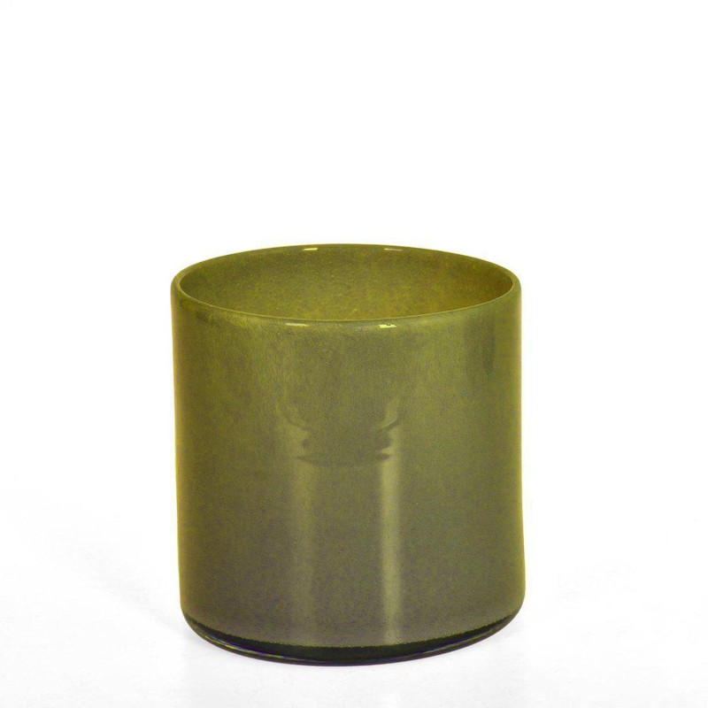 Ljushållare Grön Glas 12x12 cm Ljushållare Grön Glas 12x12 cm