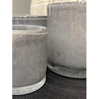Ljushållare Grå Glas 12x12 cm