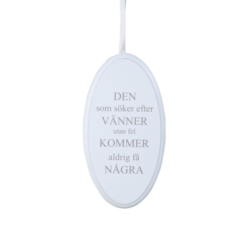 Skylt Vänner Vit 15x8 cm Skylt Vänner Vit 15x8 cm