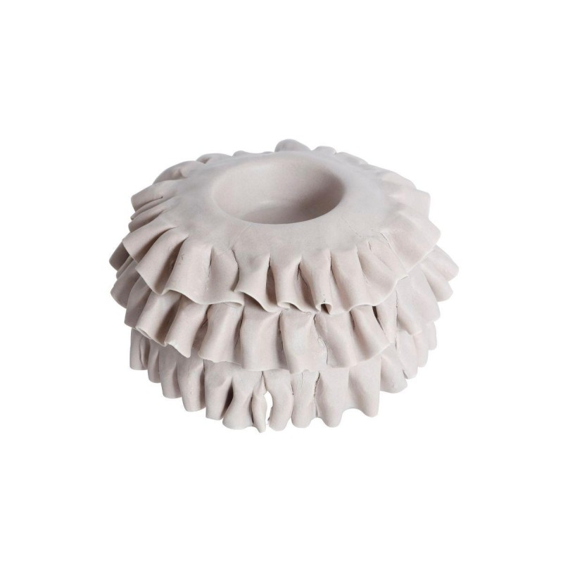 Ljushållare Volang Beigegrå 12 cm Ljushållare Volang Beigegrå 12 cm