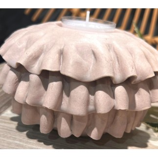 Ljushållare Volang Beigegrå 12 cm