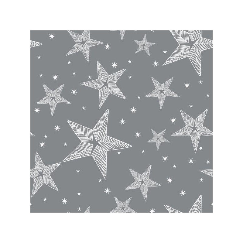 Servett Stjärnor Grå 20-pack