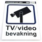 Stickers TV/Videobevakning A4 kamera Stickers TV/Videobevakning A4 kamera